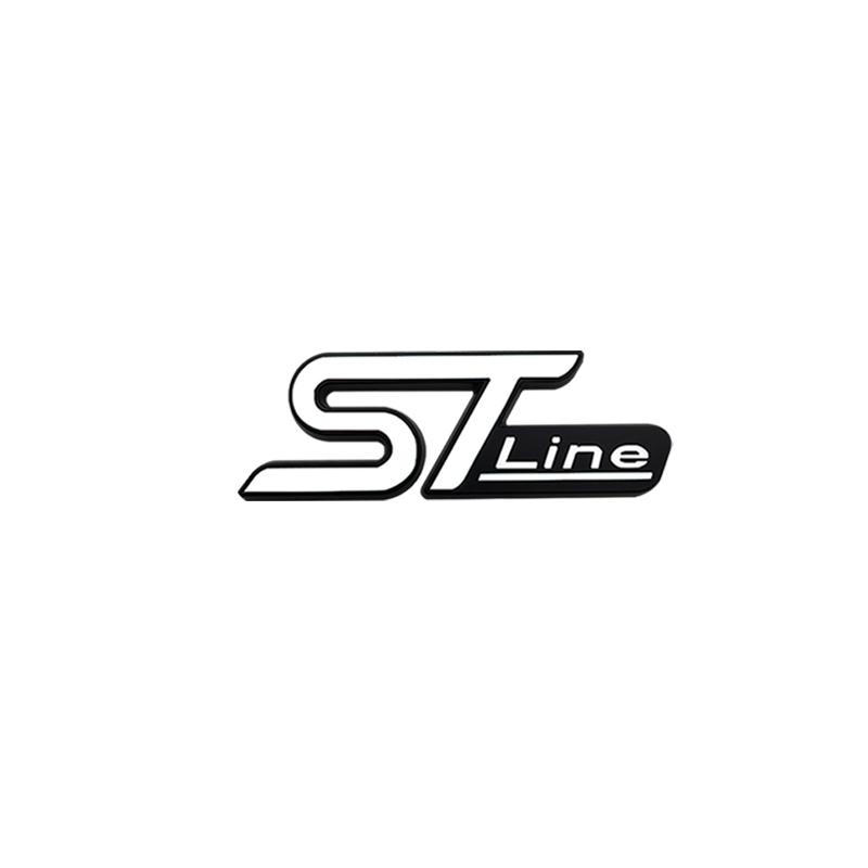JJEM1 3D Metal ST LINE Front Grille Sticker Car Head Grill Emblem Badge Chrome Sticker for FORD FIESTA FOCUS MONDEO Auto Car Styling