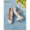 TATA Damen Lammfell Mary Jane Ballerinas