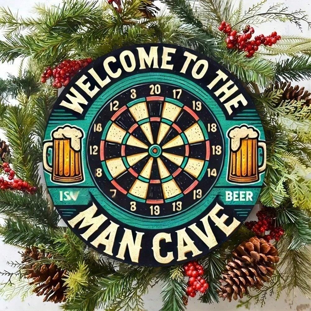 HIVEHERE 8x8 Inch Retro Metal Tin Sign Vintage Pub Beer Decor for Man Cave Bar Wall