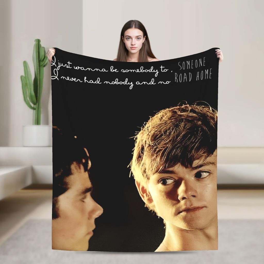 The Maze Runner Flannel Blankets Newt X Thomas Soft Bedding Throws for Outdoor Travel Graphic Bedspread Sofa Bed Cover