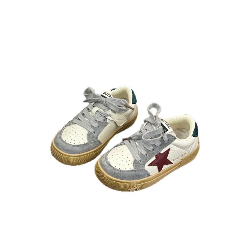 Jugendstil Schuhe Kinder Freizeit Slip-On Sneaker Jungen Mädchen 2026 Stern Weiche Sohle PU Obermaterial Gummi Außensohle