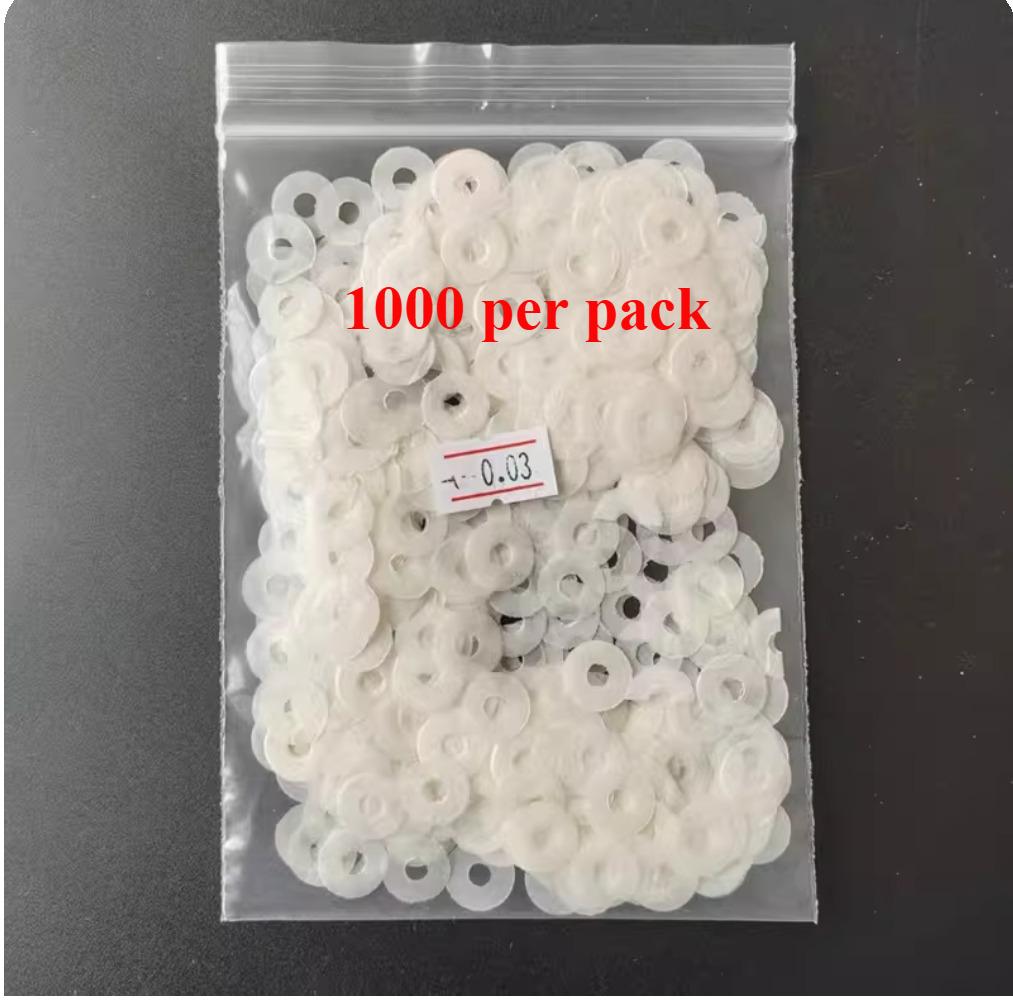 Piano accessories washers, key washers, paper washers, there are 1000 paper washers per pack.