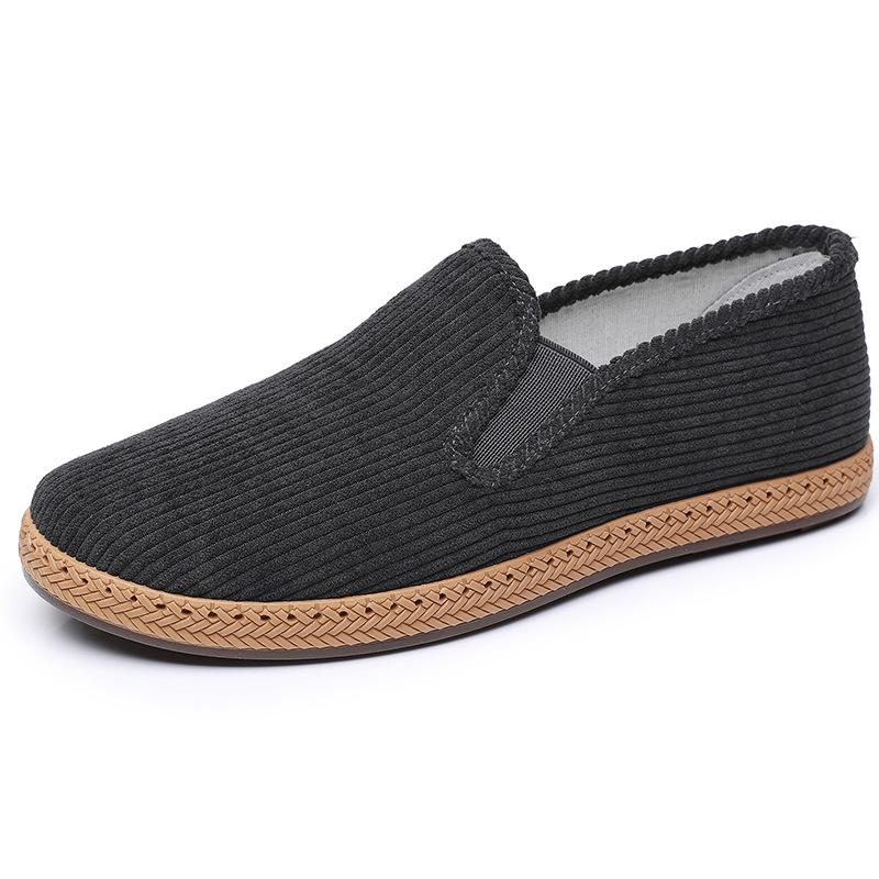 Old Beijing Cloth Shoes Men's Velvet Casual Soft-soled Non-slip Dad Shoes Are Breathable, Comfortable and Lightweight Middle-aged and Elderly Work Sh