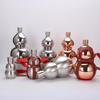 Kürbis-Weinflasche Set aus Edelstahl: 5 Jin, 3 Jin, 2 Jin, 1 Jin - Kreatives Outdoor Klassisches Handwerksdesign