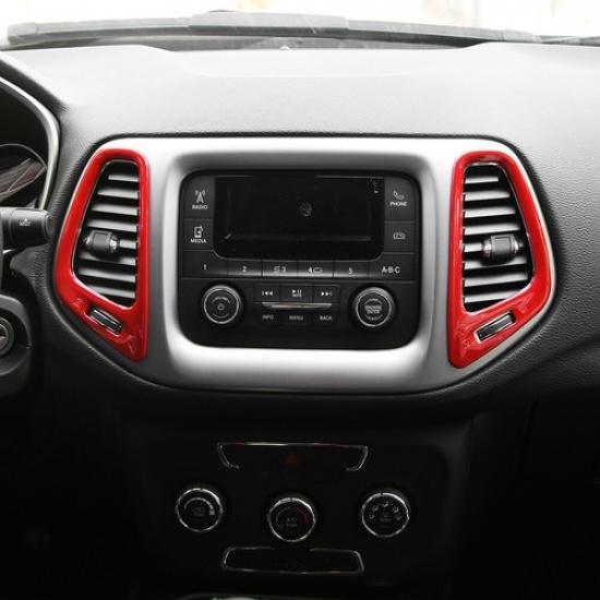 Center Console Air Vent Outlet Frame Cover Trim Bezel for Jeep Compass 2017-2020