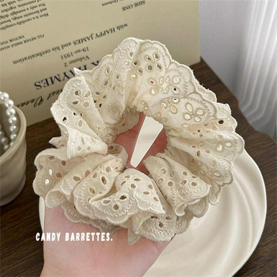 Children's Floral Lace Double-Layer Scrunchie Hair Tie