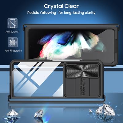Průhledné akrylové tvrdé skládací pouzdro pro Samsung Galaxy Z Fold4 5g Fold 4 Ochrana fotoaparátu Kryt na mobilní telefon Funda