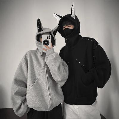 Vintage Sweater Men's Autumn Design Sense Hoodie Short Coat