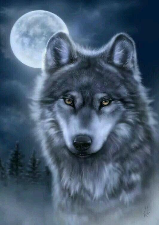 Wolf Pack Blanket with Moon and Forest Design Blue Eyes Wolf Art Soft Fleece Throw Perfect for Nature Lover Home Decor