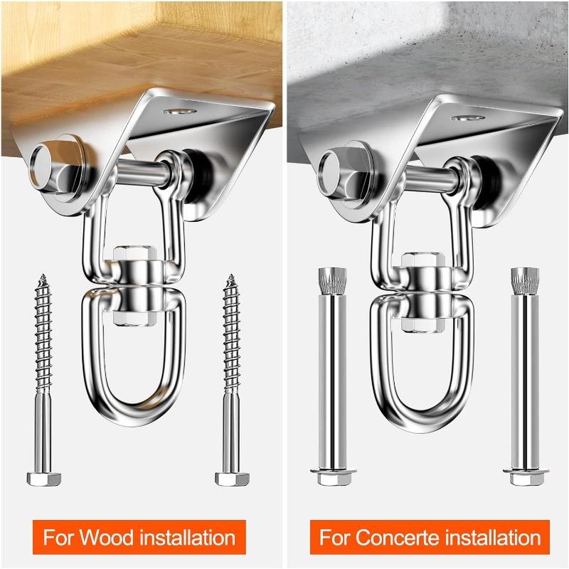 1SET 304 ceiling hook stainless steel hook hanging swing hook suitable for hanging chair swing yoga cloth, etc