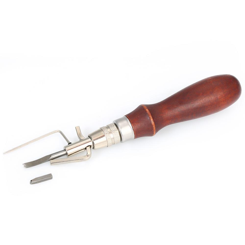 Interchangeable Tips Creasing Edge Beveler Adjustable Leathercraft Cutting Tool Trimming & Digging