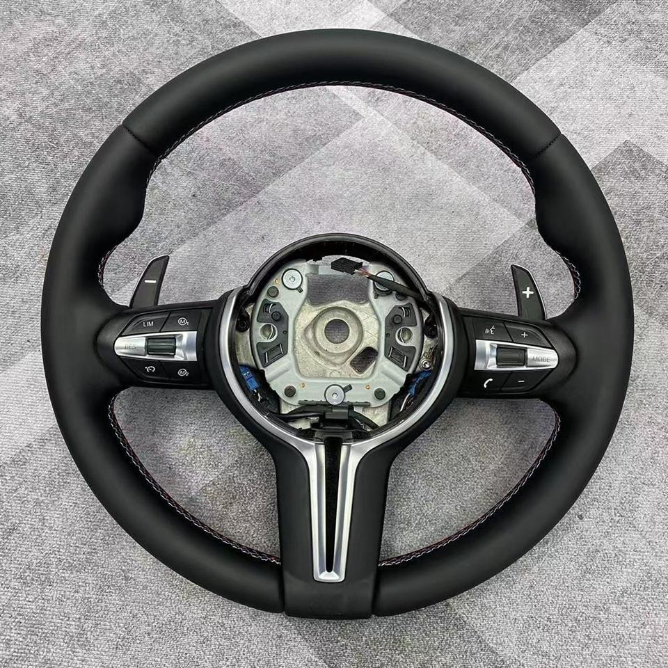 AAAPS1 F10 F11 F15 F16 F20 F30 F31 F32 F36 E70 E71 E84 E87 E90 M3 M4 Manual Automatic Leather Sport Interior Steering Wheel For BMW