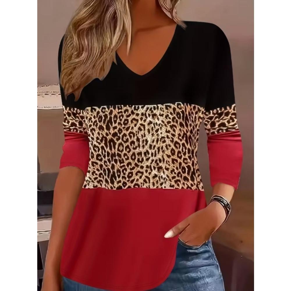 Women's Tunic Ombre Fashion Casual Long Sleeve Crew Neck Long Tops Daily Print Black Blue Dark Green Spring