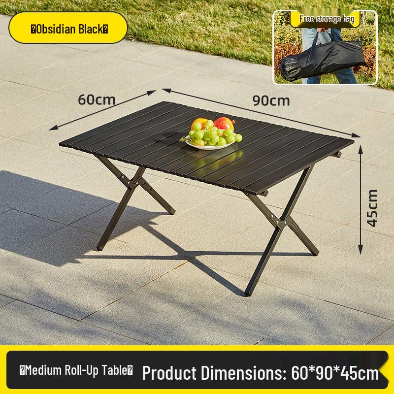 1.5m X-Type Folding Outdoor Table & Chair Set for Picnic, Camping, BBQ - Carbon Steel