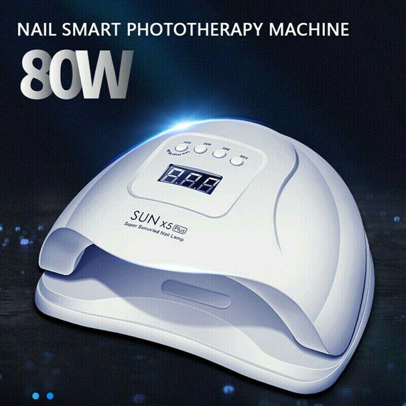 Professional Sun-x5plus 80w Nail Lamp Uv Led Light With Auto Sensor For Gel Curing