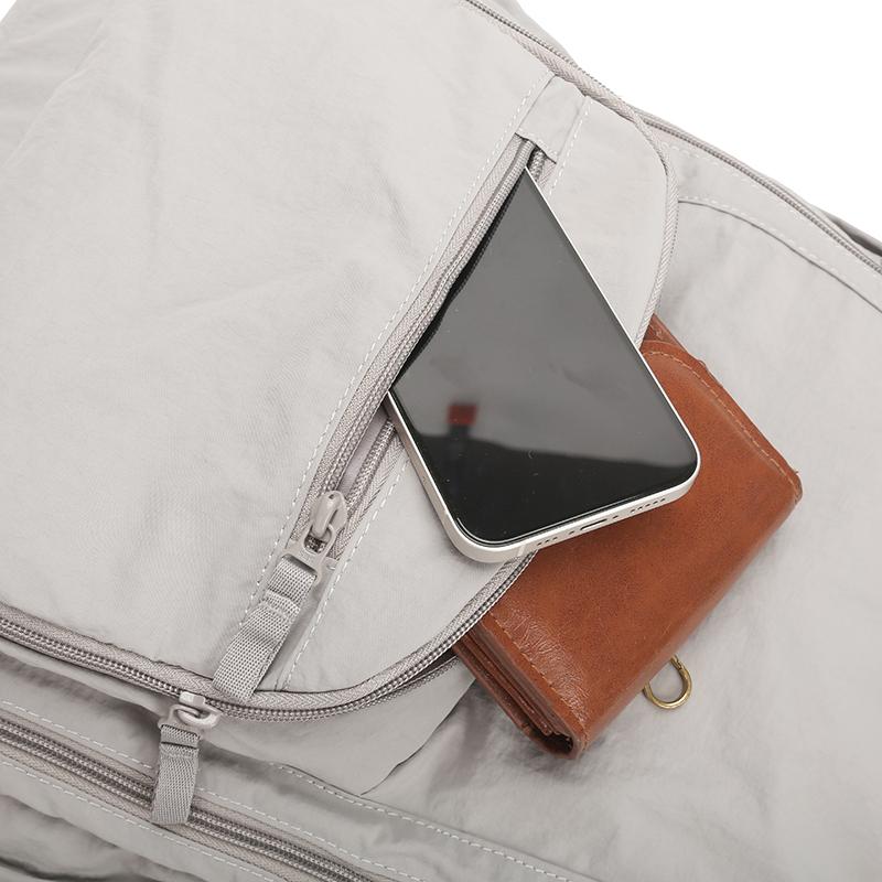 Ryggsäck i enfärgat dam lätt utomhusryggsäck stor kapacitet student skolväska