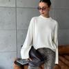 Hot Sale Solid Color Crew Neck Sweater Women's Soft Knitted Casual Loose Top
