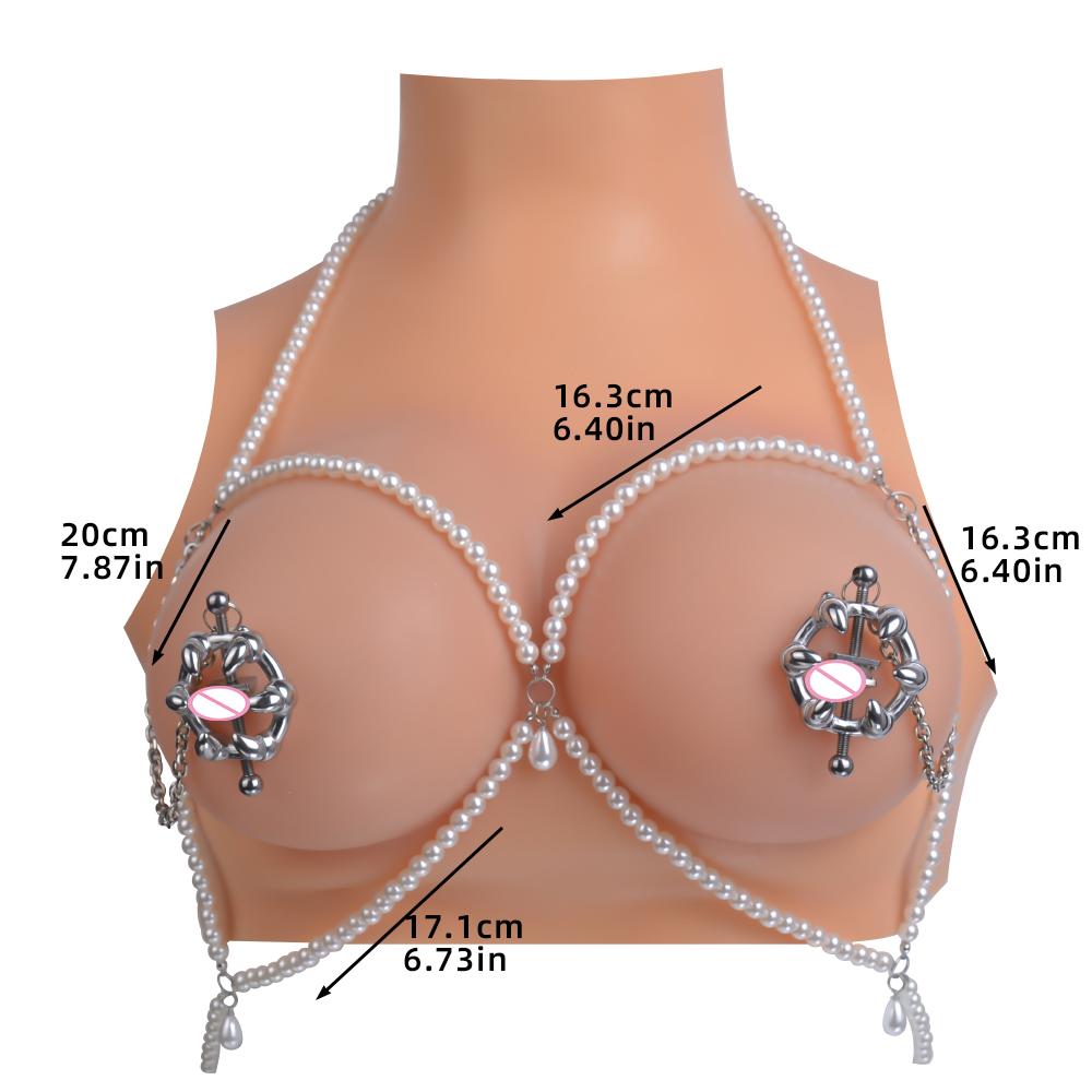 Metal Nipple Clamp with Metal Chain Fetish to Breast Labia Clip Stimulation Massager Bdsm Bondage Sex Products for Women Men