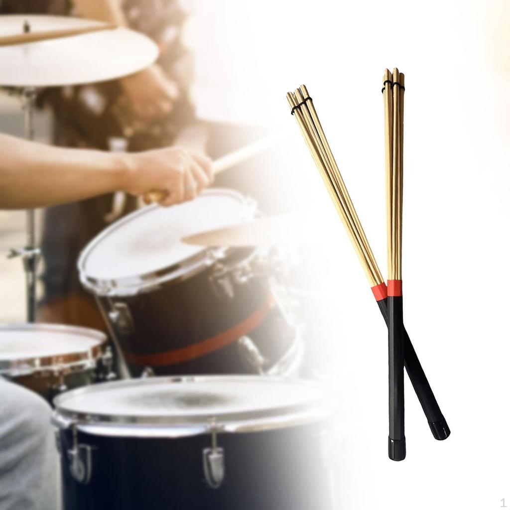 2 stück Bambus Drum Stick Stangen Bürsten Sticks Glatte Griffe 15,94 zoll Länge für Akustische