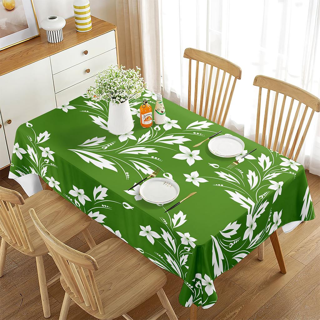 Floral Tablecloth Rectangular Floral Plant Natural Landscape Decor Tablecloth Decorations for Home Kitchen Dining Room Banquet