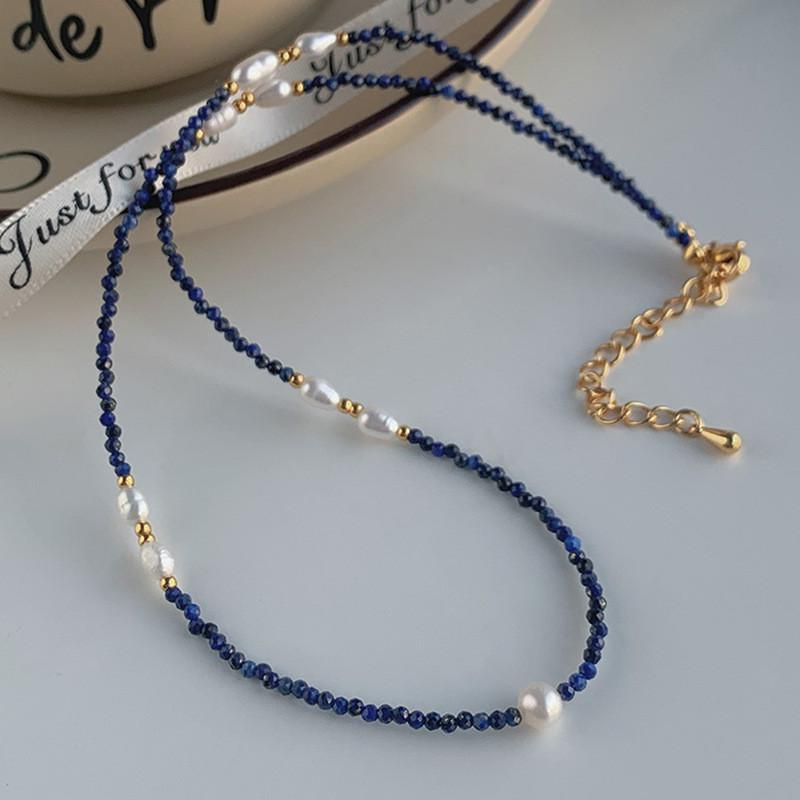 Ny Stil Geometriskt Pärlhalsband För Kvinnor Med Vintage Design Och Elegant Lås Halsbandskedja