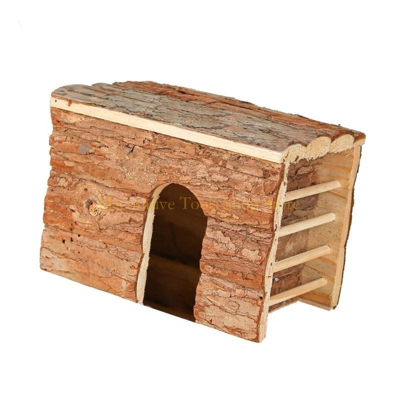 QX2E Hamster Shelter House for Small Animal Hideaways House Cabin Hideouts Habitat Cage Decors for Squirrels Chinchillas