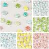 Electroplated Ceramic Flowers Colorful Small Fresh Handmade DIY Material Necklace Beaded Loose Bead Accessories