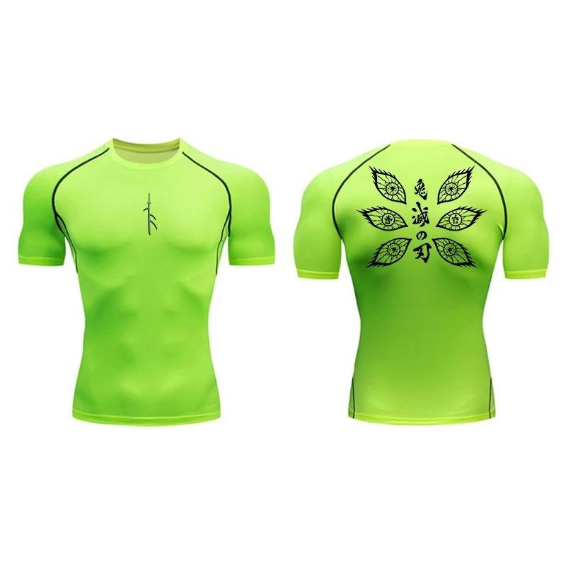 Compression Shirt for Men Gym Workout Running T-Shirt Tees Tops Athletic Quick Dry Baselayer Activewear Elastic Sweat Absorbing Tight Fit