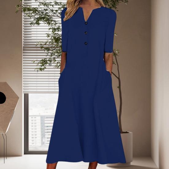 Popular Casual Dress V Neck Anti-pilling Dressing Up