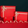 Big Red Gift Box Container Heaven and Earth Cover Paper Composite New Year Boxes