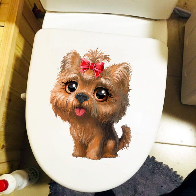 Animal Wall Sticker Bathroom Toilet Decor Living Room Cabinet Refrigerator Home Decoration Water-proof Decal