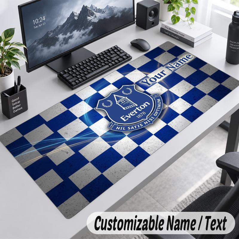 Everton FC Personalized Large Mouse Pad Custom Name Text Extended Desk Mat Gaming Mousepad