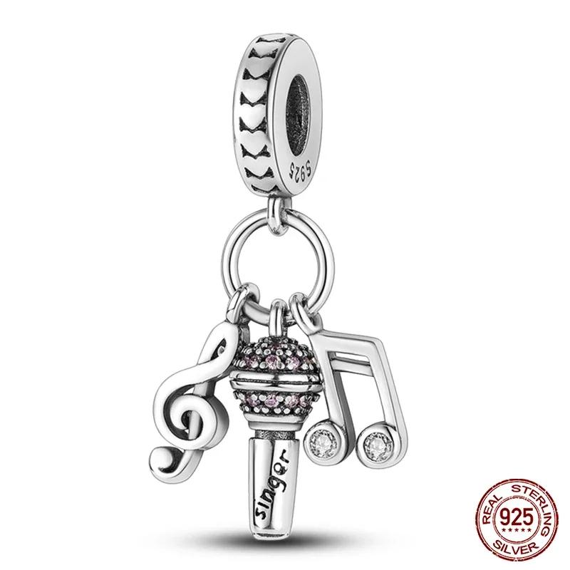 925 Silver Fashion Camera Coffee Cup Flower Charms Beads Fit 925 Original Bracelet DIY Birthday Jewelry Making for Women