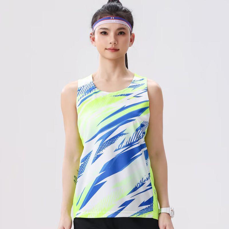 

Быстросохнущий топ-майка для йоги женский летний тонкий спортивный костюм из ледяного шелка для бега без рукавов с круглым вырезом для фитнеса, тренировочная одежда