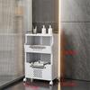 Foldable Laundry Basket Bathroom Multi-layer Clothes Storage Basket Household Storage Shelf Fruit Shelf Rolling Utility Cart