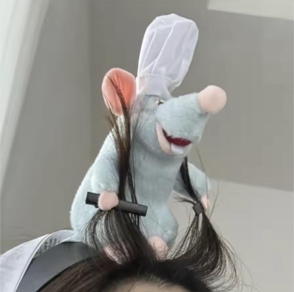 Ratatouille Hairband Cute Headband Kawaii Plush Hair Accessory Color Doll Wide-Brimmed Hairpin Creativity Headdress Gift
