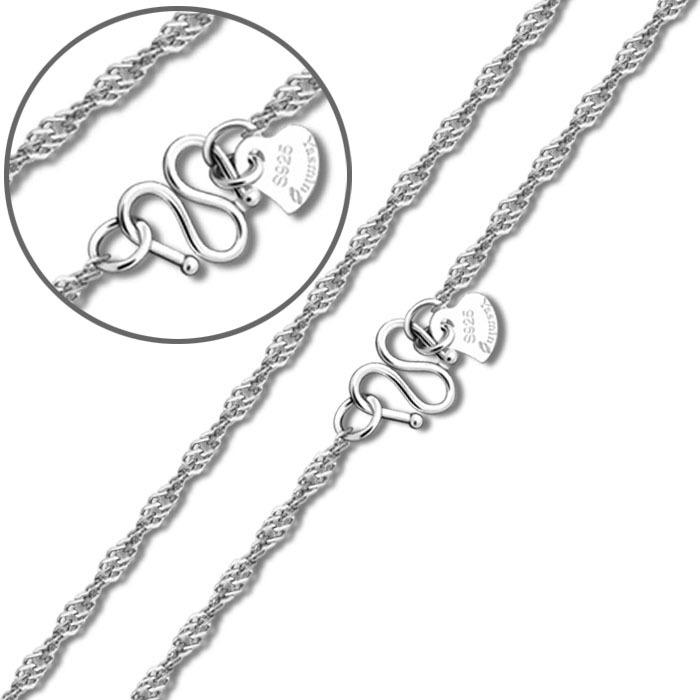 Girls' Simple Water Wave Chain Platinum-Plated Collarbone Chain Cold Wind Accessories Chain Jewelry