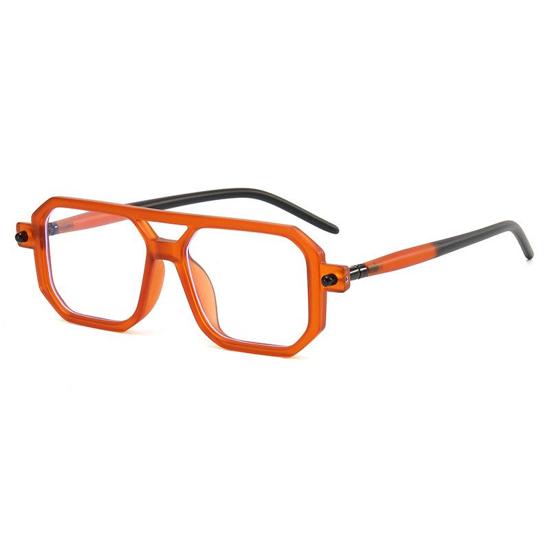 

Square Shape Double Bridge Sunglasses Man Material Anti-Glare Sun Glasses Women Vintage Style Sunglasses