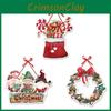 Christmas Festive Door Hanging Decor Accessories With Paper Wreaths Flower