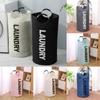 Portable Collapsible Round Laundry Basket Oxford Cloth Waterproof Storage Bag For Home Use