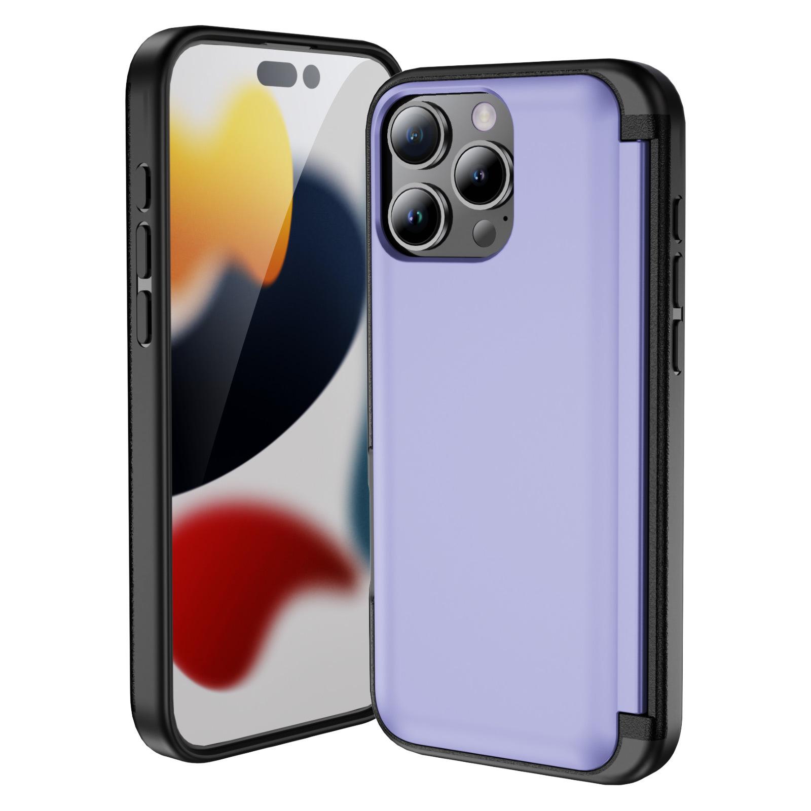 

For Apple, for IPhone 14 Phone Case Flip Bracket, Dual Card Slot Leather Oil Anti Drop Phone Case For iPhone12 Pro Max