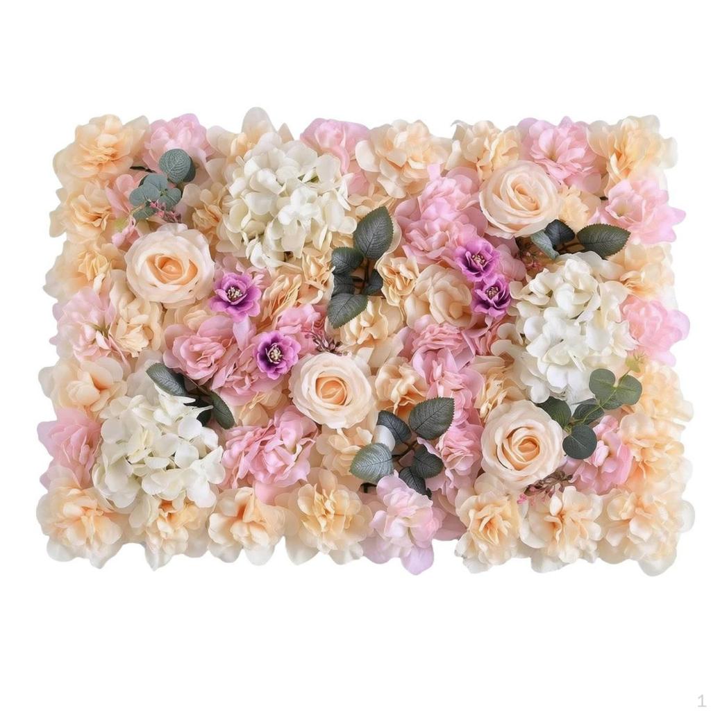Floral Panel with Rose Accents Artificial Decorative for Brides,