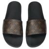 LOUIS VUITTON Waterfront Slide Slippers Men's Black Brown 1A3PSB