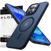 Etui Do Iphone 15 Plus Magsafe Matt Case Cover Matowe Obudowa Alogy Ring Pancerne Na Telefon Granatowe + Szkło