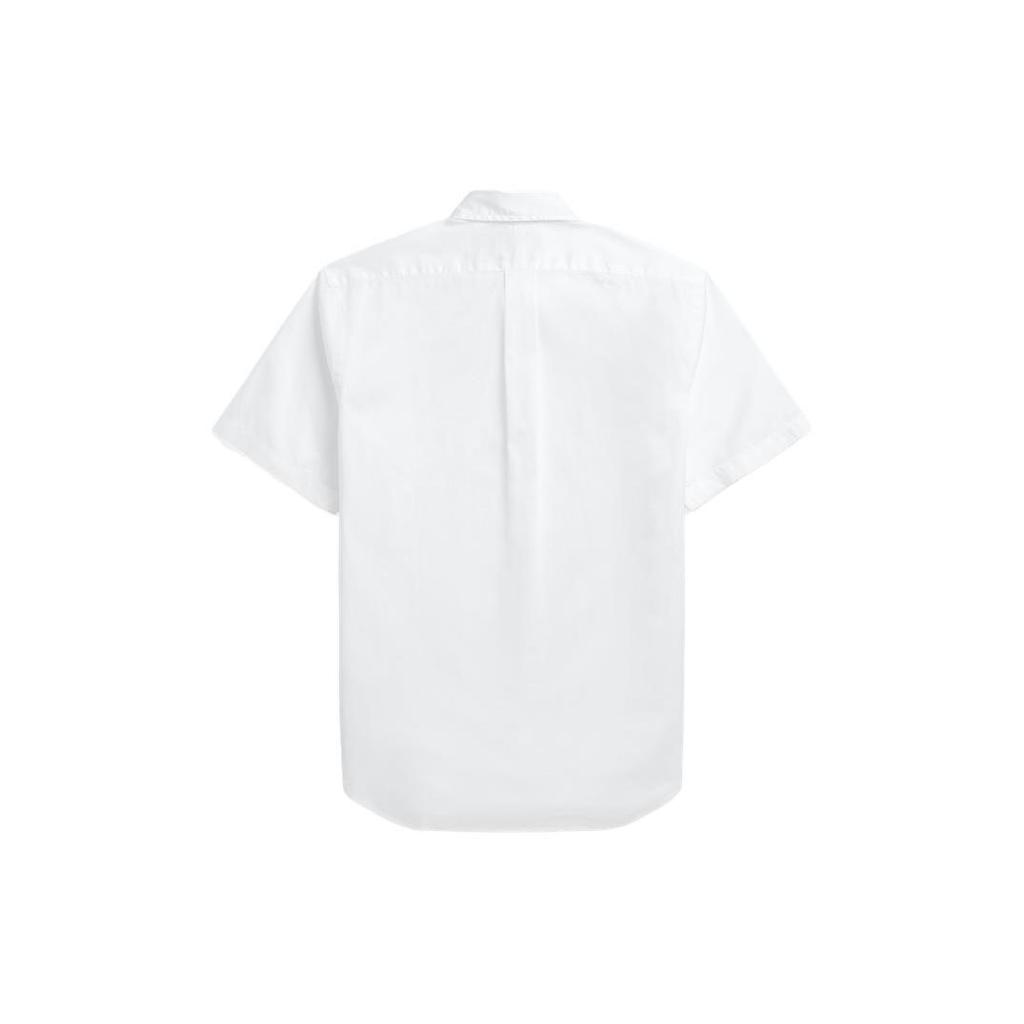 Polo Ralph Lauren SS23 Solid Color Single-Breasted Shirt Men Shirts White MNPOWOV1N820643-100