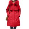 Women's Casual Warm Versatile Large Collar Solid Color Thickened Cotton Coat Jacket