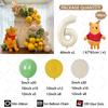 108pcs Winnie The Pooh Theme Birthday Party Balloon Set Pooh Aluminum Foil Balloon for Kids Baby Shower Decoration Supplies Gift