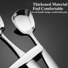 Metal Square Measuring Spoons Stainless Comfortable Handle Sugar Spoon Dry Or Liquid Food Eating Spoon For Dessert Ice Cream
