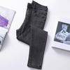 Women's High Waist Light Wash Cropped Skinny Jeans – Spring/Autumn 2025 Trendy Slimming Eight-Point Pants