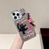Zhitai iPhone 15/14 Pro Case: Three-in-One Cartoon Mirror with Phone Chain